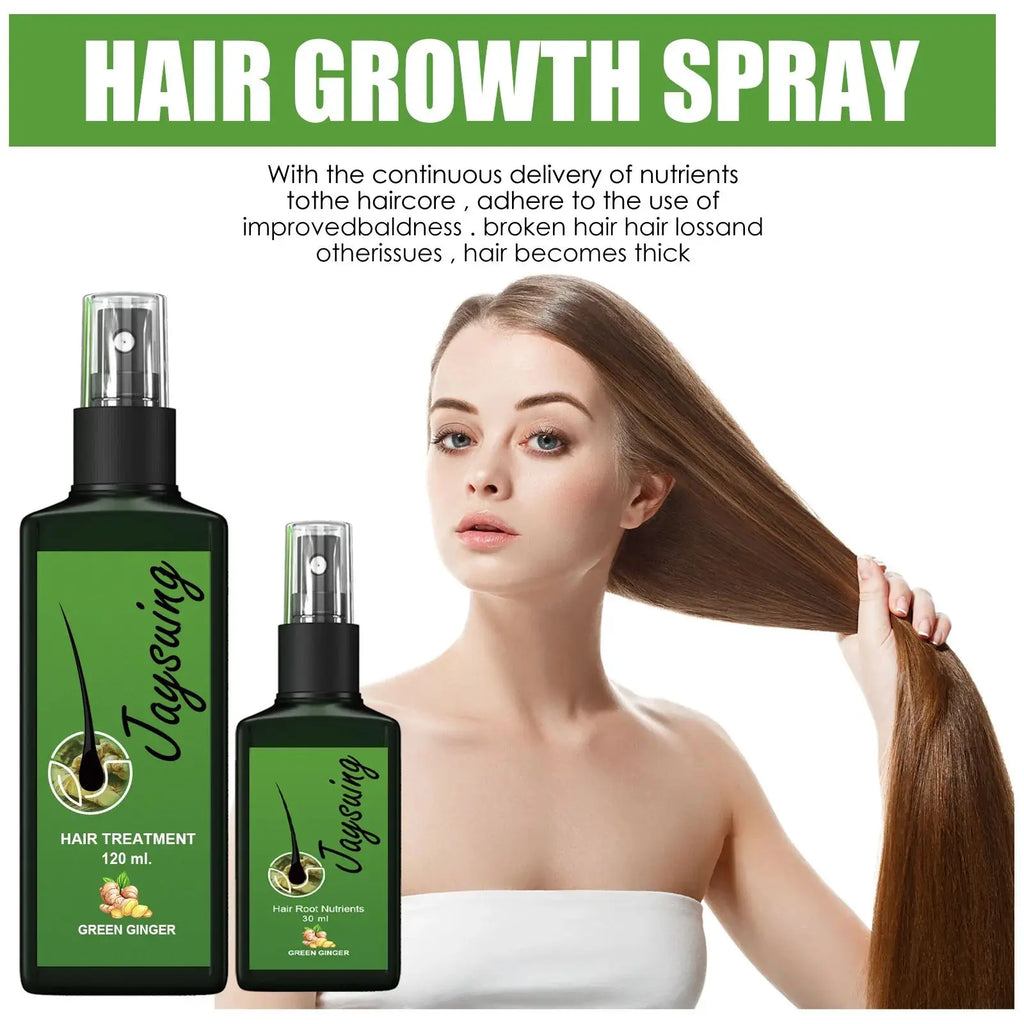 Ginger Hair Growth Serum Spray Scalp Treatment Nourish Hair Root Strengthen Prevent Loss Repair Follicle Smooth Essence Nutrient