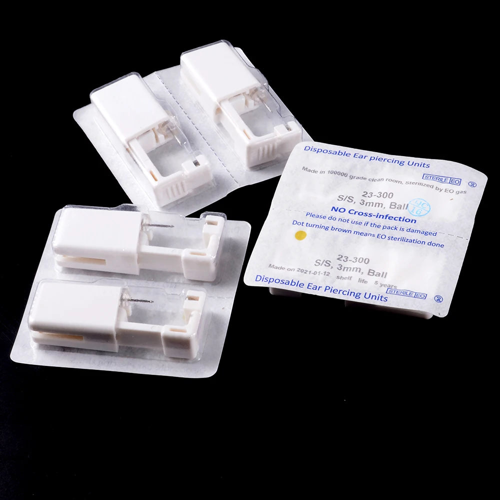 1-20Pcs/set Ear Piercing Gun Disposable Disinfect Safety Earring Piercer Kit Studs Nose Ring Piercing Machine Body Jewelry Tool