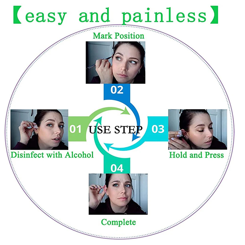 1-20Pcs/set Ear Piercing Gun Disposable Disinfect Safety Earring Piercer Kit Studs Nose Ring Piercing Machine Body Jewelry Tool