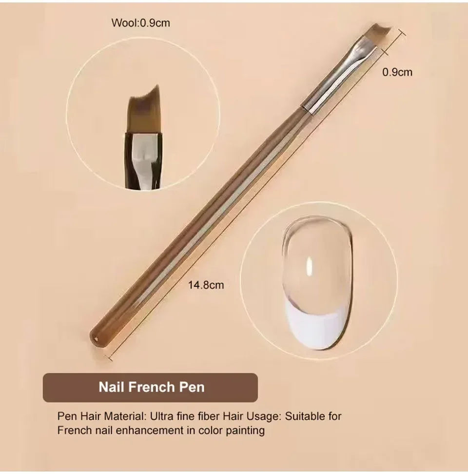 9PCS Nail Brush Liner DIY Painting Pen Manicure Acrylic Drawing Brush for Nail Art Design Nails Tip Display Painting Tool