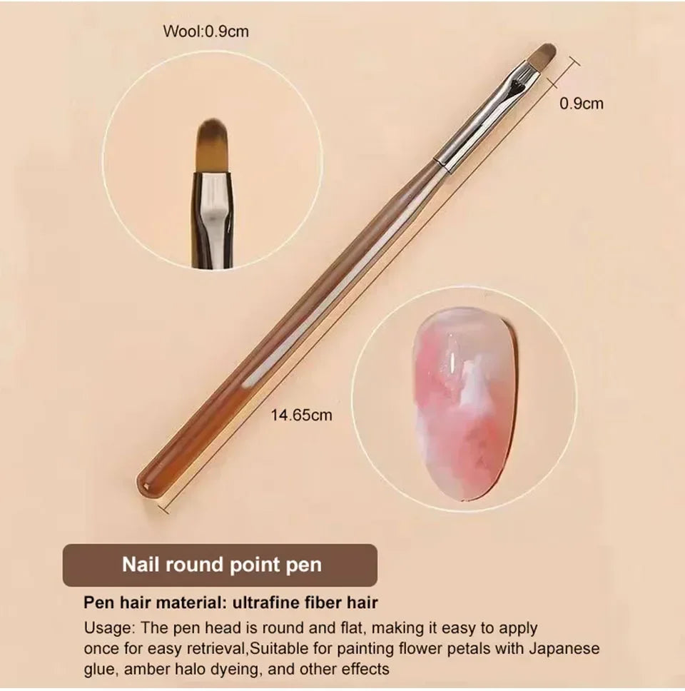 9PCS Nail Brush Liner DIY Painting Pen Manicure Acrylic Drawing Brush for Nail Art Design Nails Tip Display Painting Tool