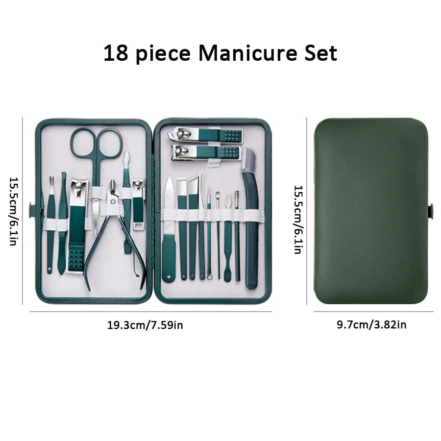 6/9 Pcs Set Professional Piece Nail Care Kit Stainless Steel Manicure & Pedicure Set Nail Clipper Set with Travel Case