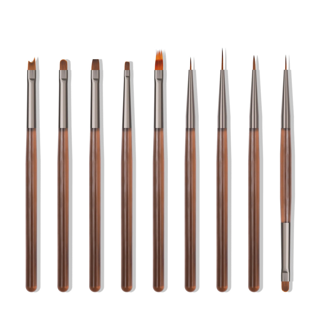 9PCS Nail Brush Liner DIY Painting Pen Manicure Acrylic Drawing Brush for Nail Art Design Nails Tip Display Painting Tool