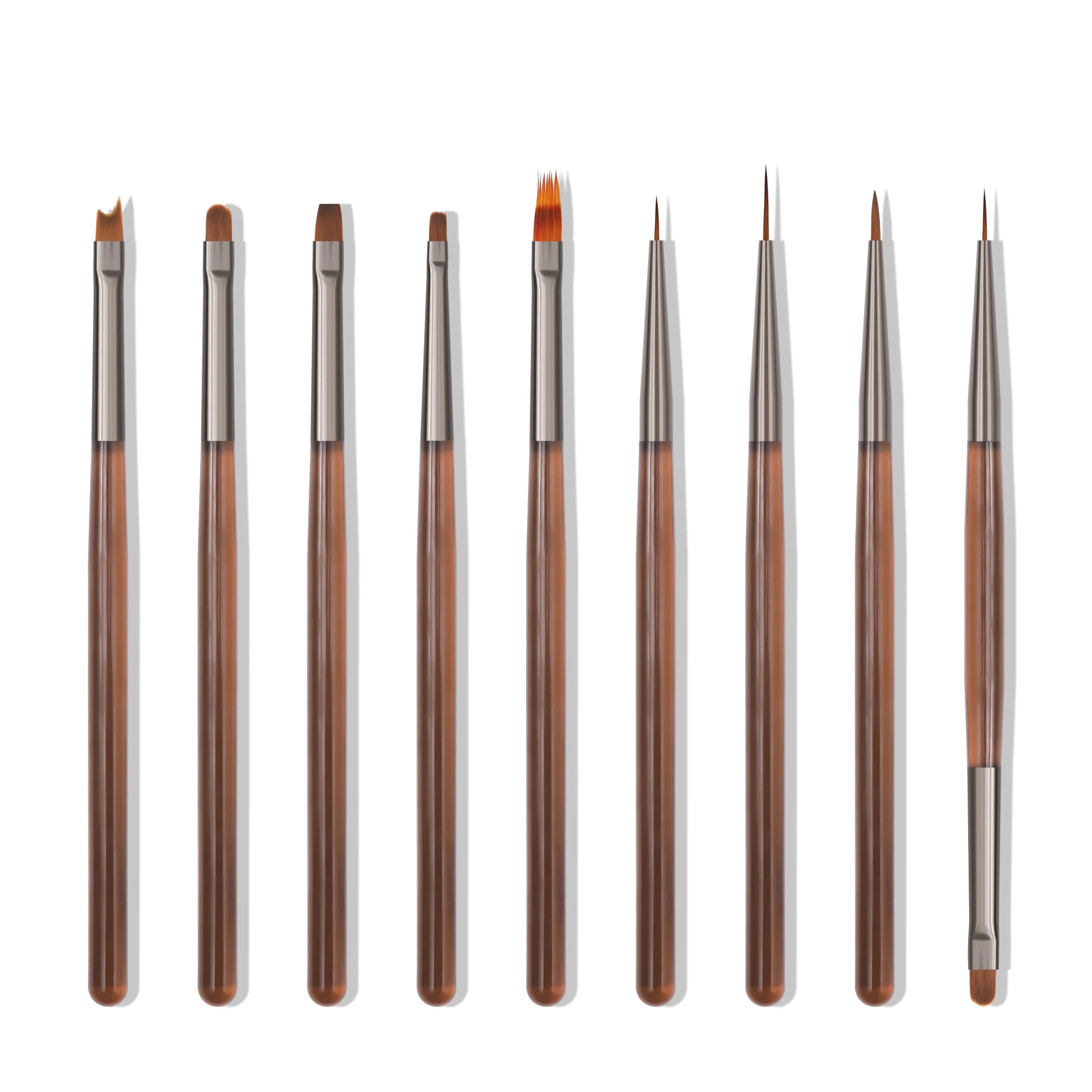 9PCS Nail Brush Liner DIY Painting Pen Manicure Acrylic Drawing Brush for Nail Art Design Nails Tip Display Painting Tool
