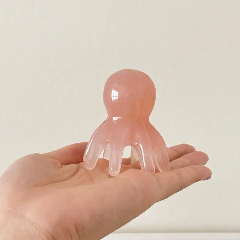 Octopus Massage Comb Resin Head Meridian Scraping Scalp Massage Brush Acupuncture SPA Gua Sha Massage Comb for Fatigue Relief