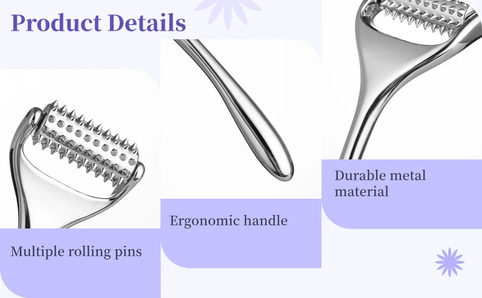 Massage Roller Acupuncture Roller for Face Deep Tissue Massage Tool Face Roller-Skin Care Face Massager Tones Skin Appearance