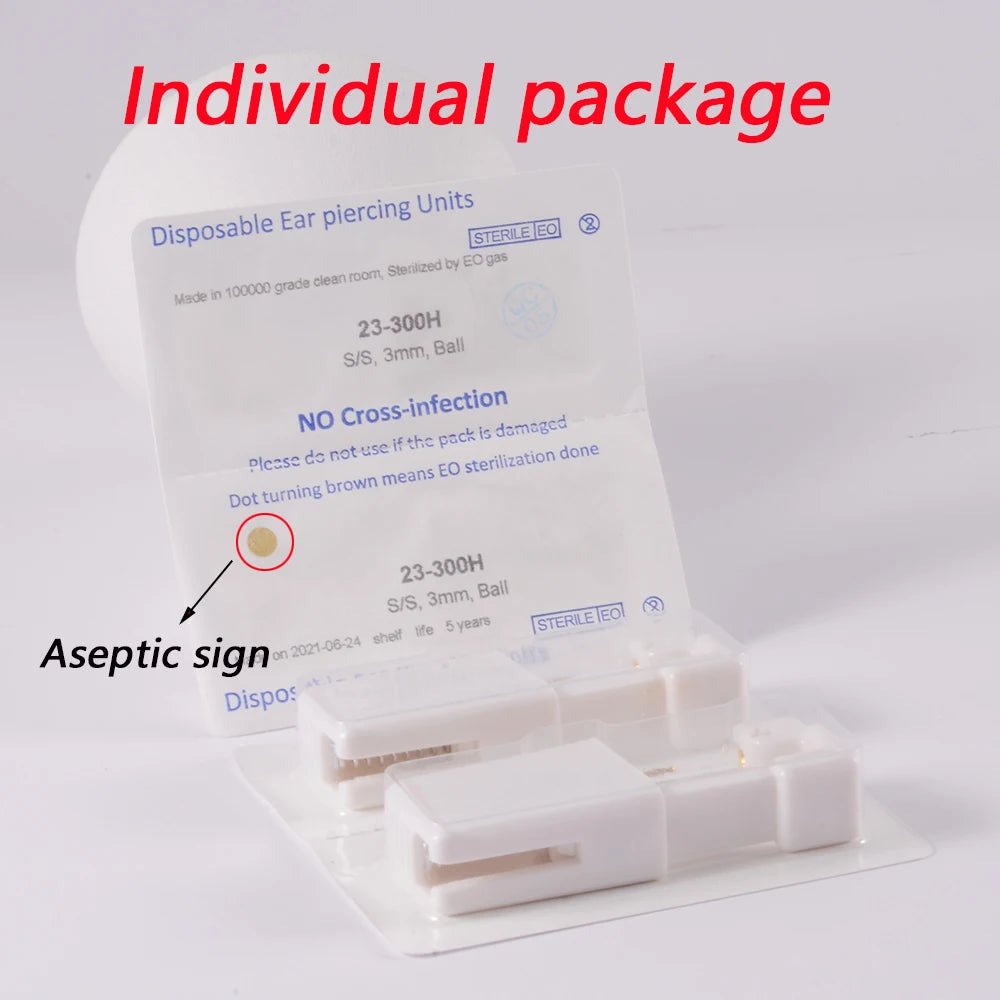 1-20Pcs/set Ear Piercing Gun Disposable Disinfect Safety Earring Piercer Kit Studs Nose Ring Piercing Machine Body Jewelry Tool